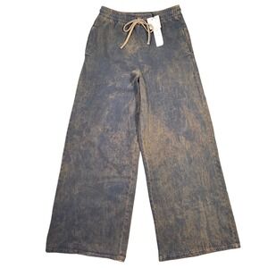 Zara Wide Leg Pants Womens XS Acid Wash‎ Lounge Grunge Punk Baggy Streetstyle